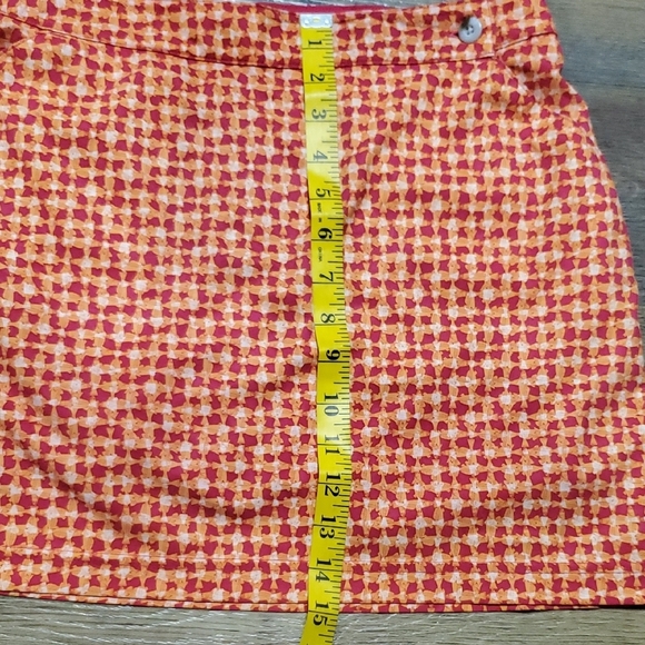 Columbia Pink Orange Asymmetrical Mini Skirt - Picture 7 of 12